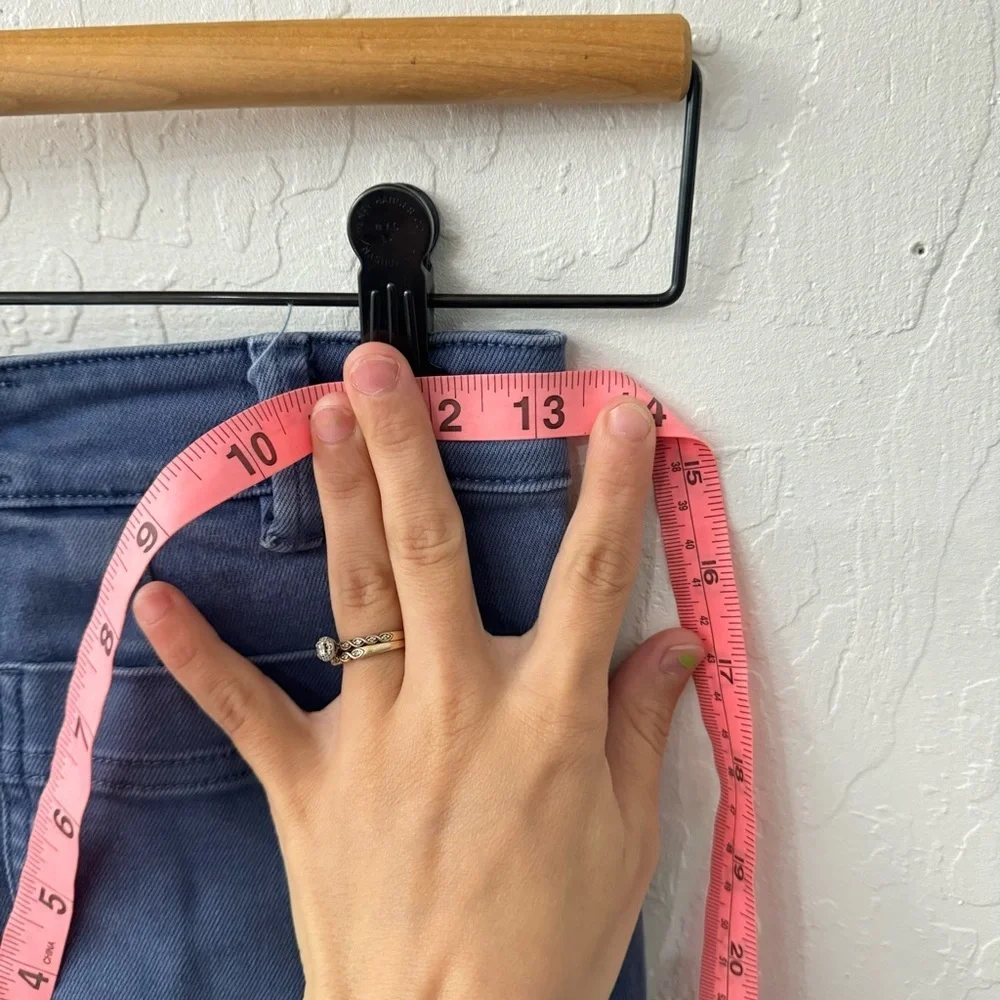 Everlane Cropped Straight Wide Leg Blue Pants Slant Pockets 00 - Picture 2 of 5